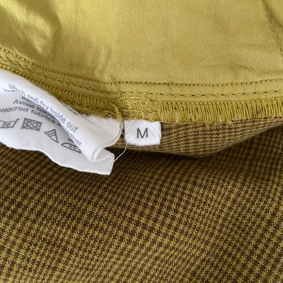 Alix Cotton Check Trousers | Golden Olive, Medium - Picture 3 of 10